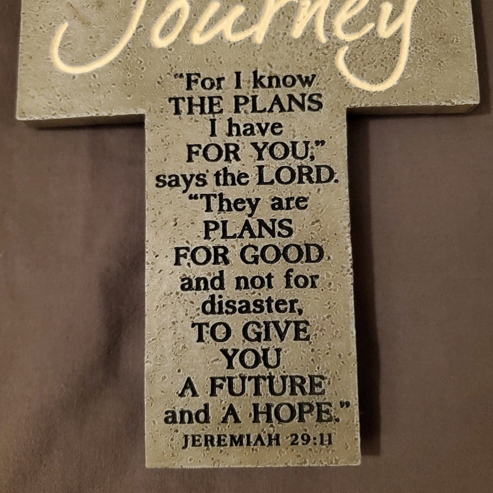 Inspirational Cross Christian Religious Wall Home Gray Decor - Picture 4 of 7